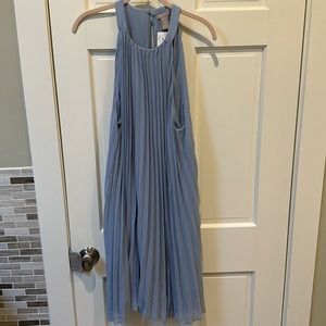 H&M light blue pleated dress NWT